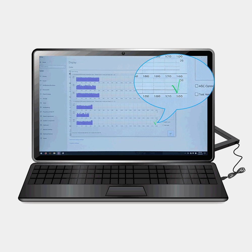Pasang layar sentuh inframerah TK sebagai berikut: