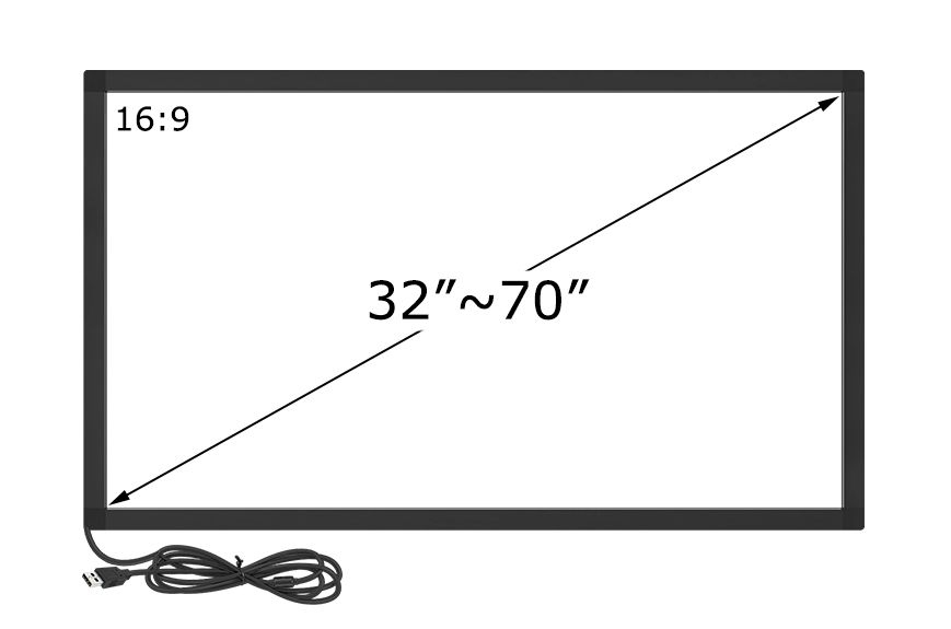 Bingkai Sentuh Inframerah 32 hingga 70 Inci (Seri TF)